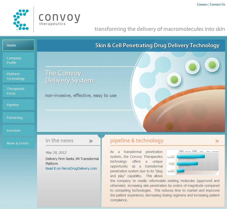 convoy therapeutics axxiem biotech website design