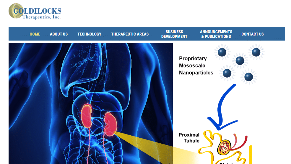 Goldilocks Therapeutics Inc biotech website design