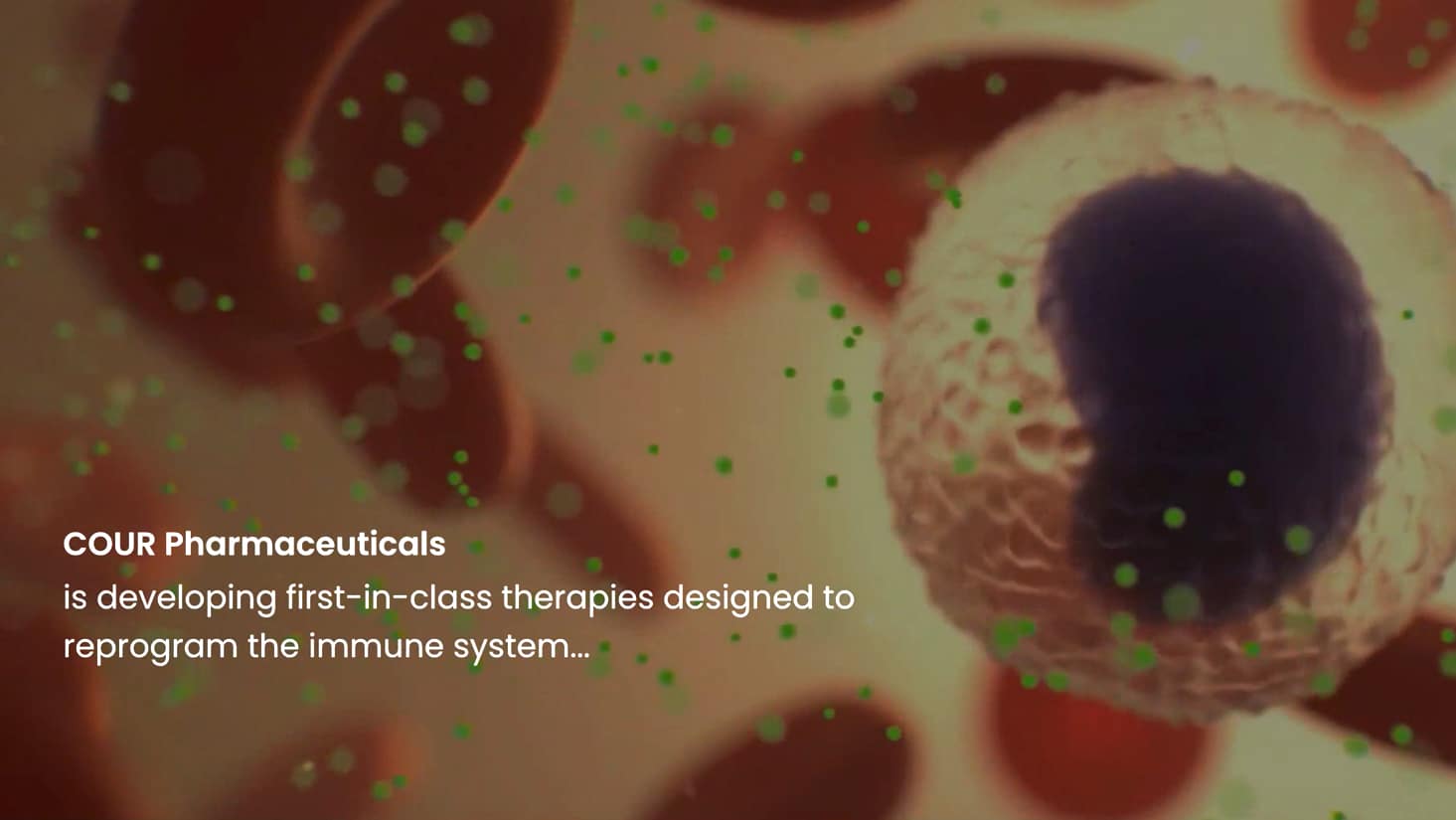 COUR Pharmaceuticals biotech website animation graphic image for portfolio