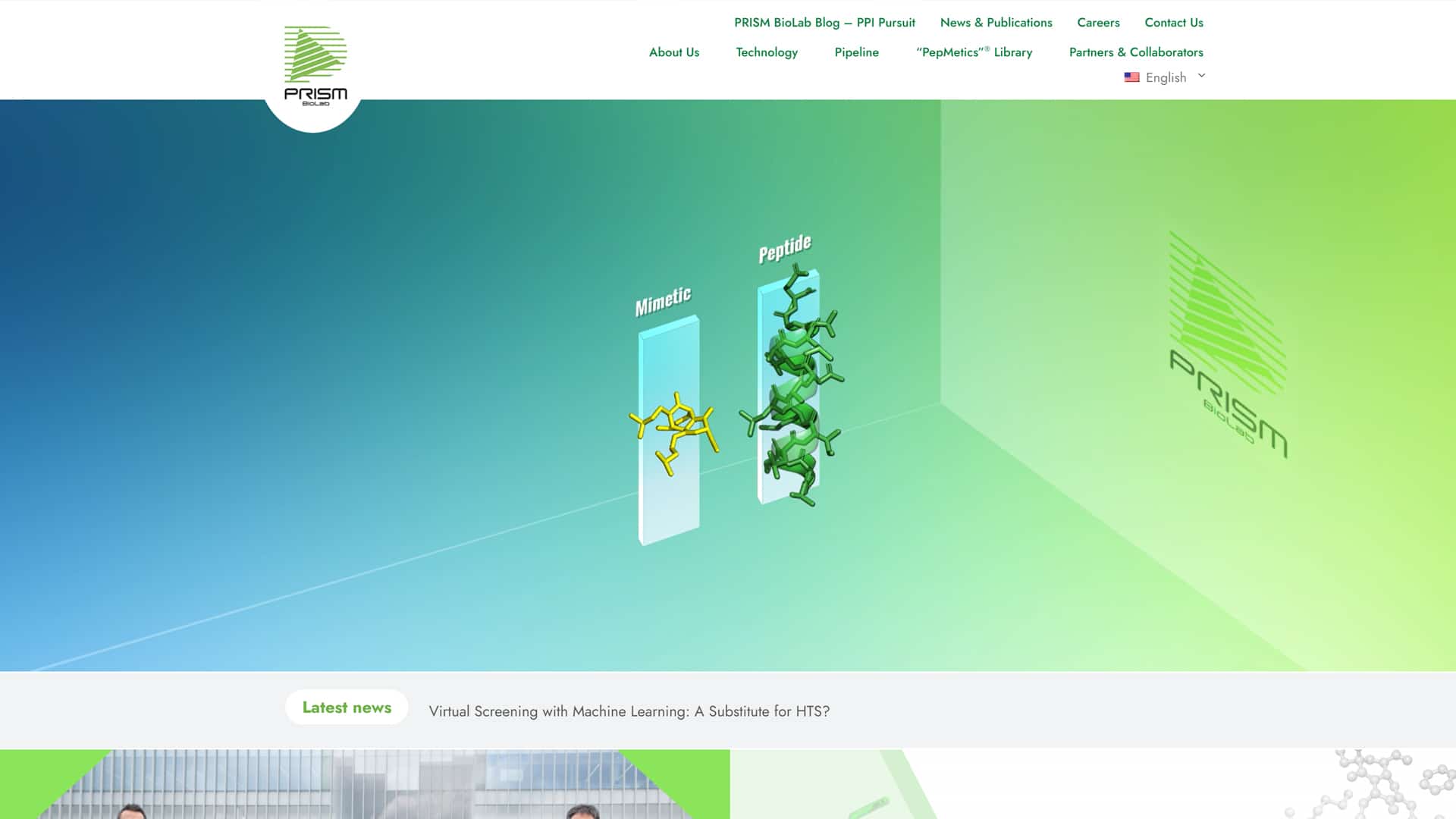 Prism Biolab biotech website portfolio web project featured image