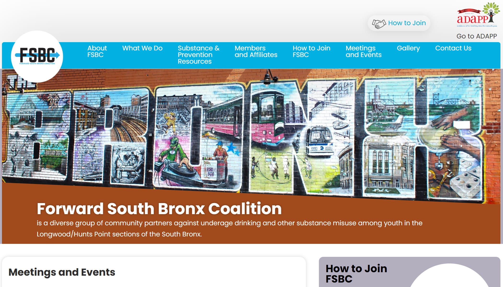 Forward South Bronx Coalition Website Design image after Axxiem.