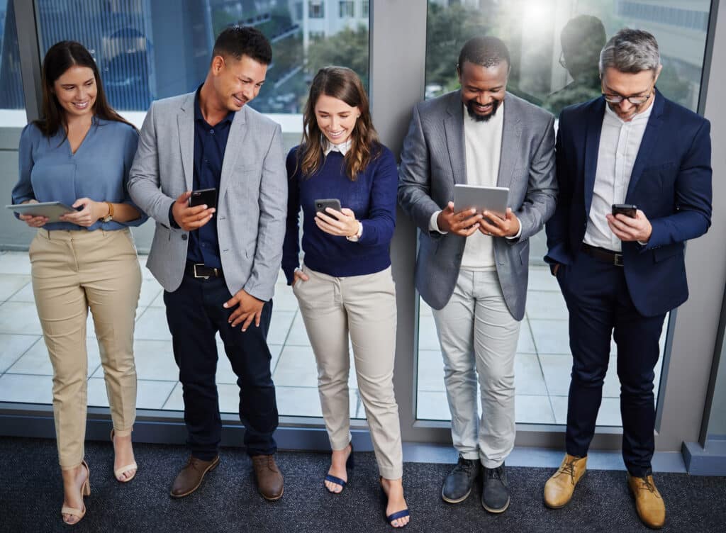 5 Key Cultural Influences of New York Website Design blog image of people on mobile devices