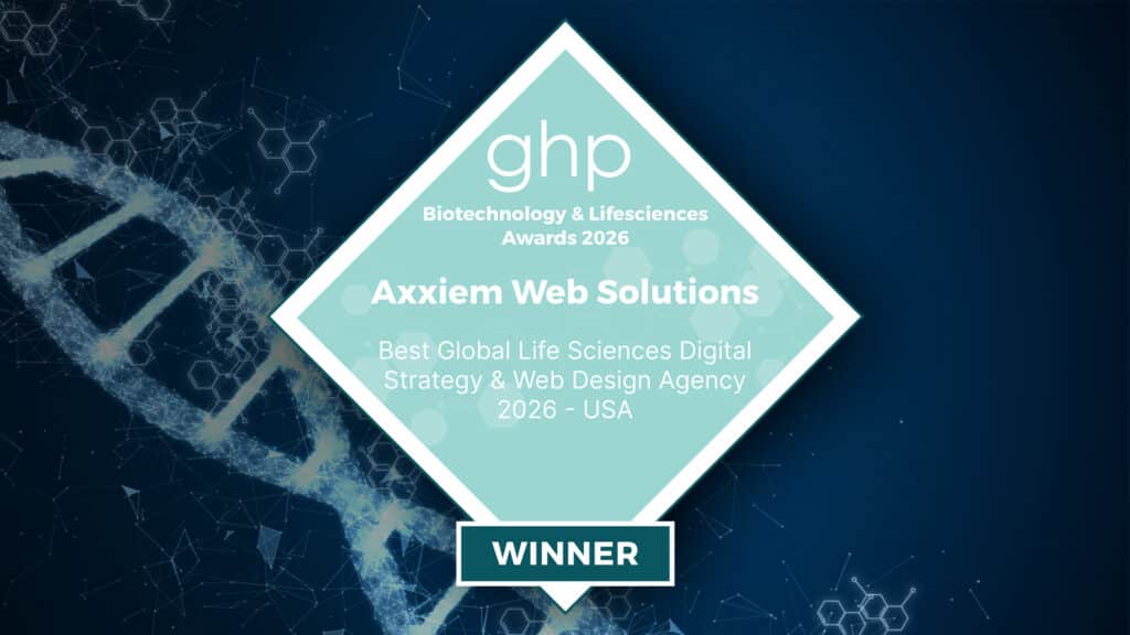 Axxiem Wins 2026 GHP Award for Best Biotech Web Design Agency
