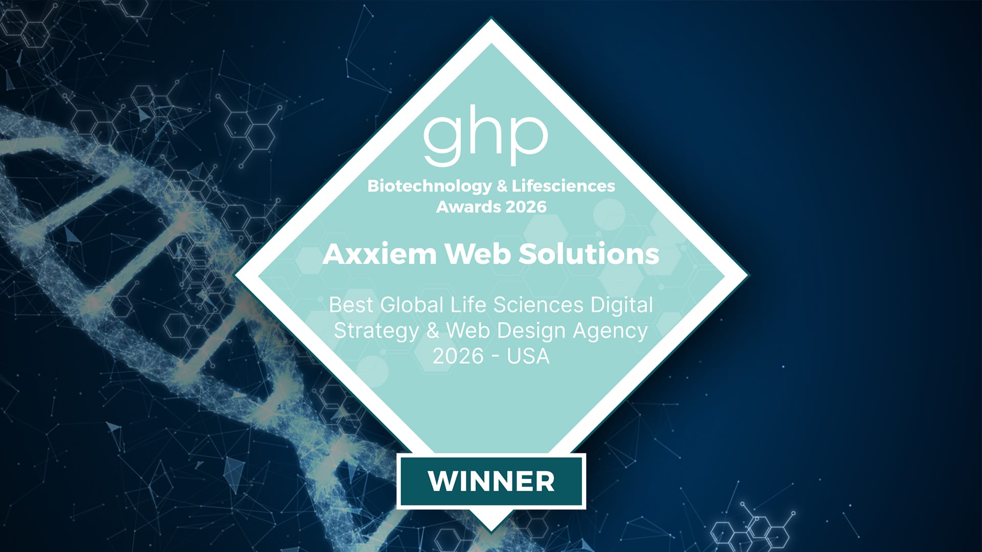 Axxiem Wins 2026 GHP Award for Best Biotech Web Design Agency